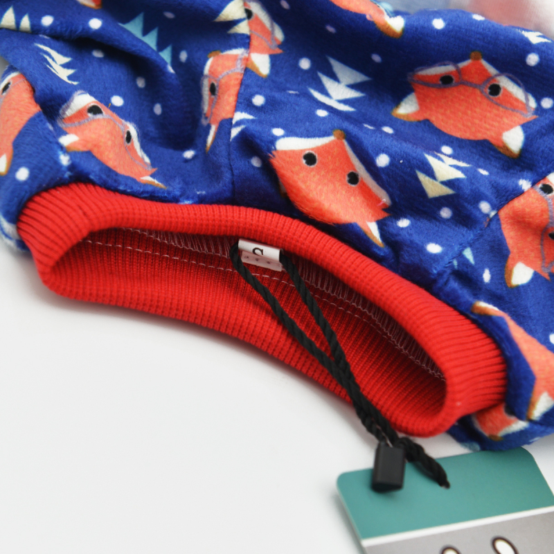 DarkBlue Fox Dog Pajamas