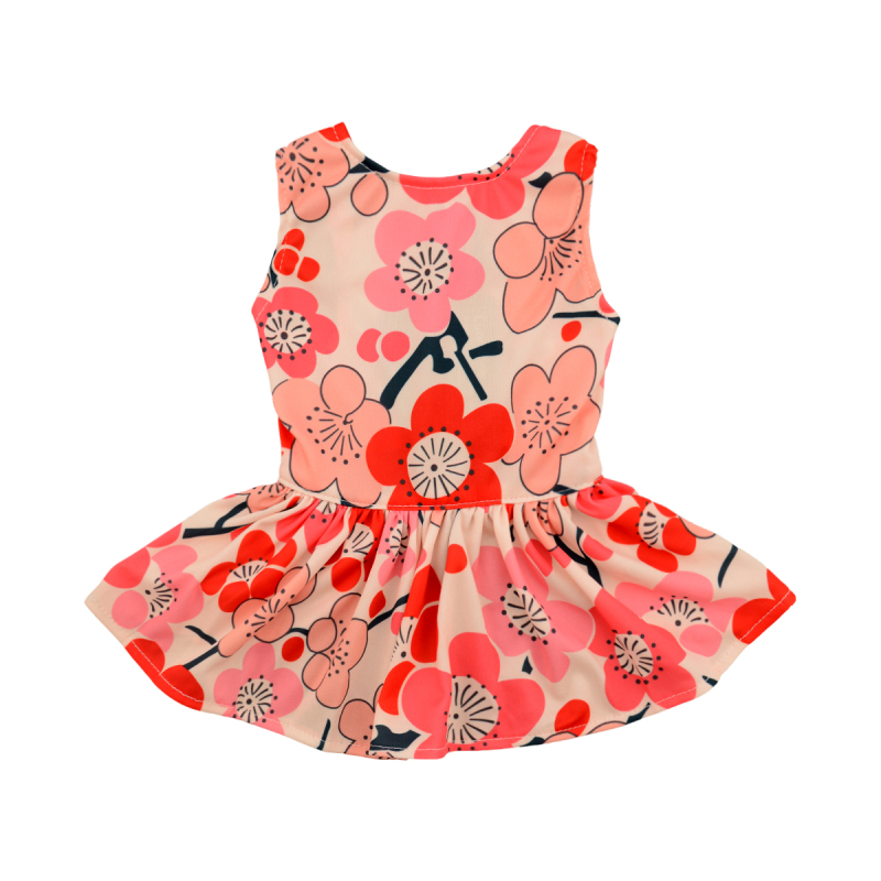 Elegant Floral Ribbon Dog Dress