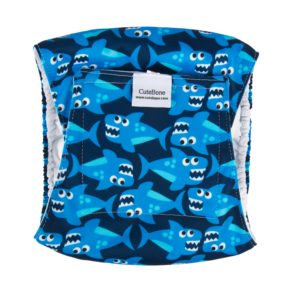 3pcs Washable Belly Bands for Male Dogs -- Dinosaur&Shark