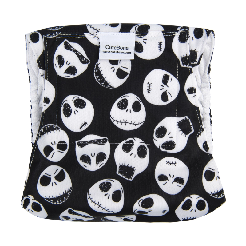 3pcs Washable Belly Bands for Male Dogs -- Skull & Jean & Strip
