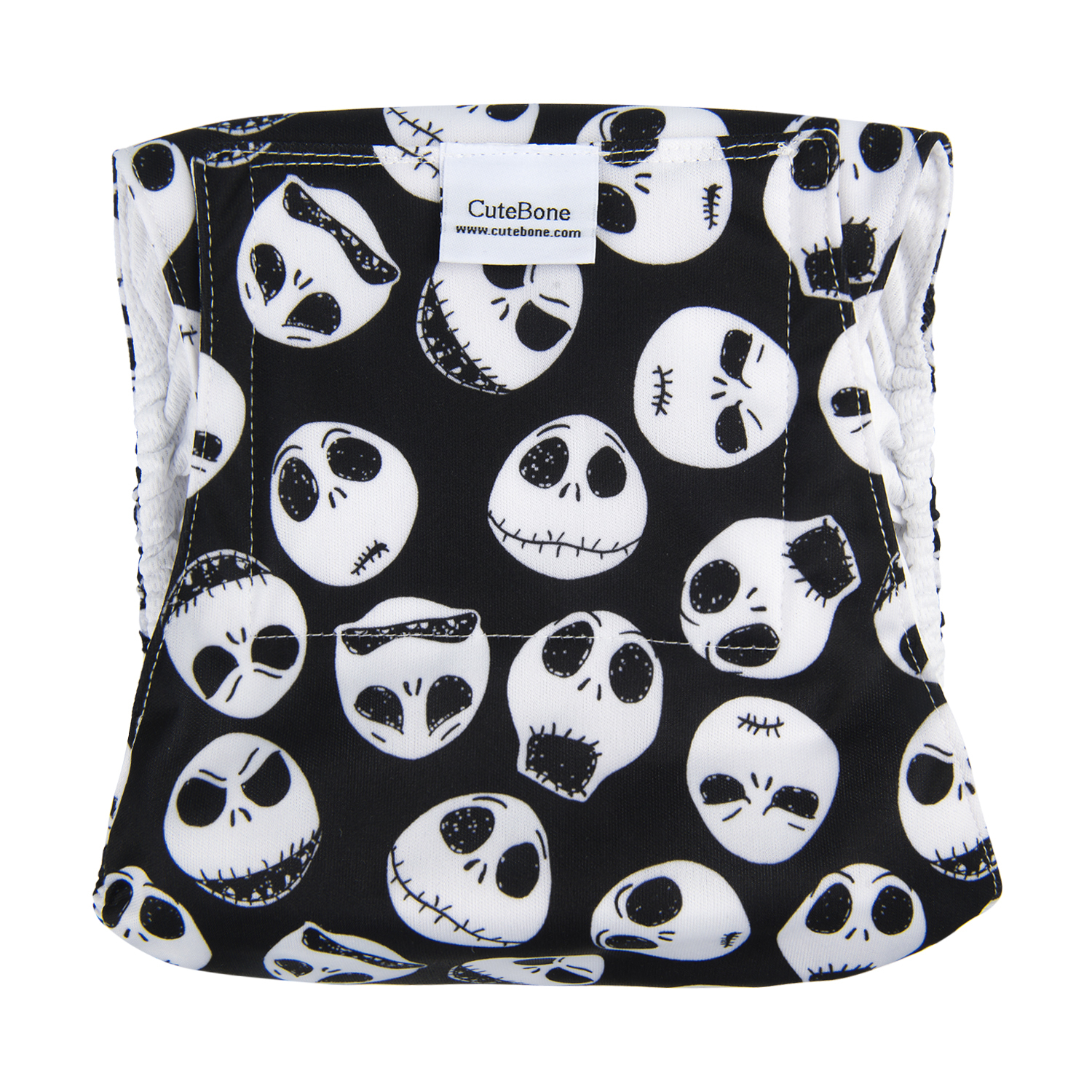 3pcs Washable Belly Bands for Male Dogs -- Skull & Jean & Strip