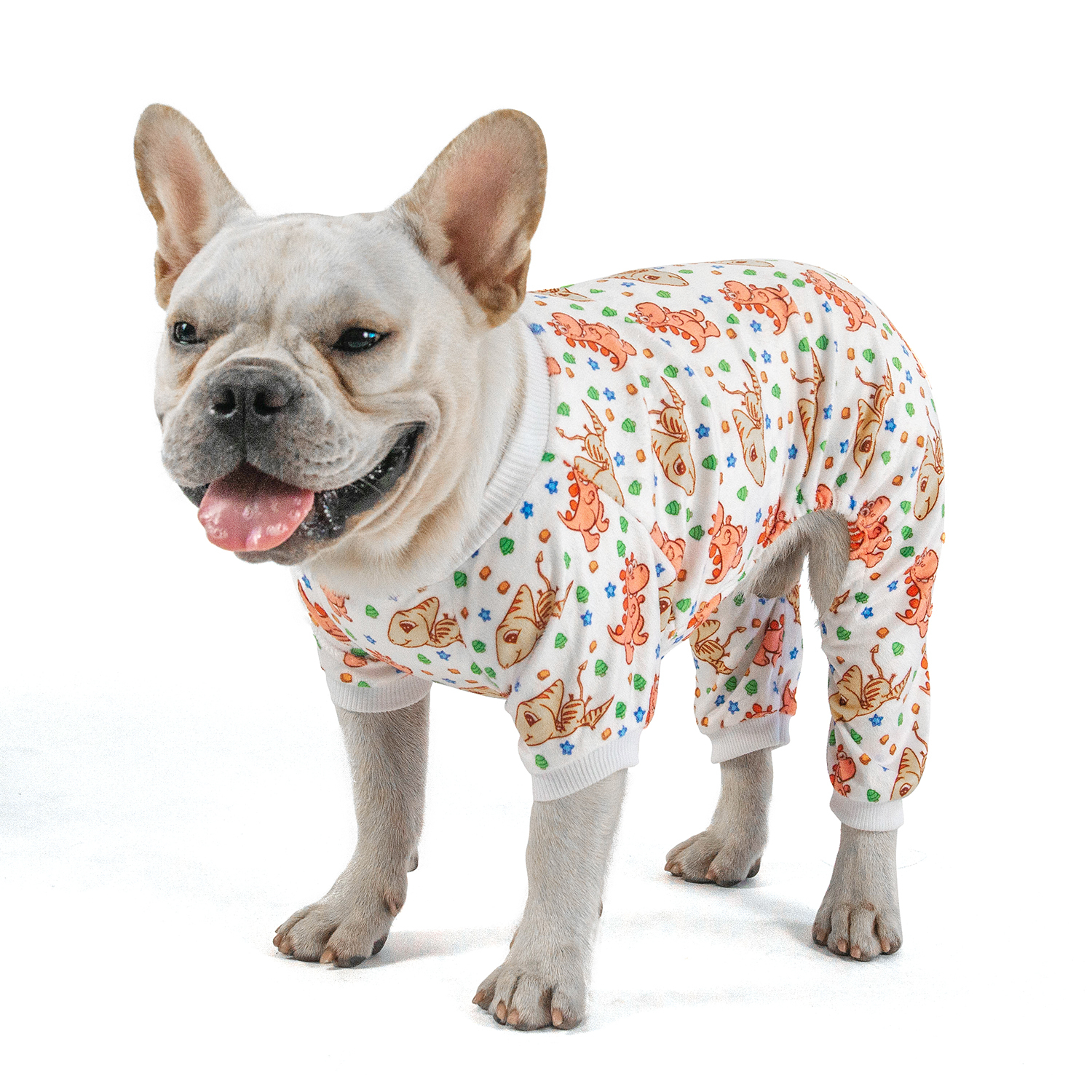 Yellow&Blue Dinosaur Pajamas - 2pcs