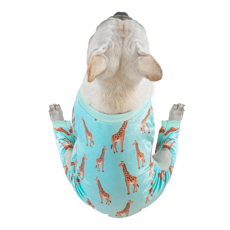 Giraffe&amp;Elephant Dog Pajamas -2pcs