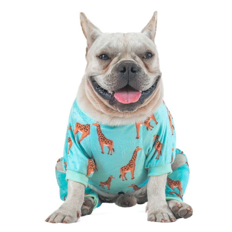 Giraffe&amp;Elephant Dog Pajamas -2pcs