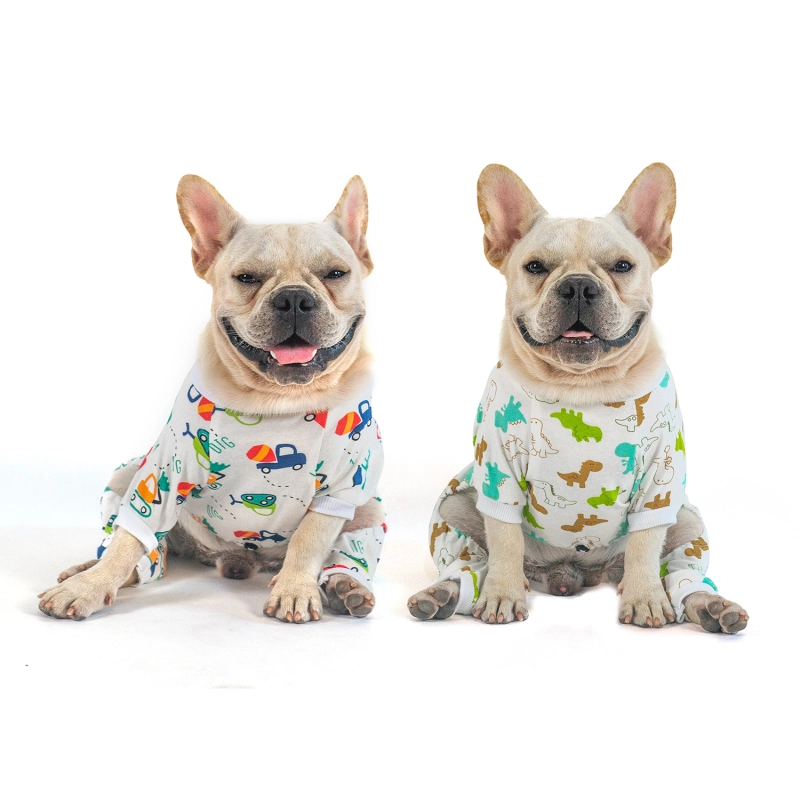 2 pack of Cotton Dog Pajamas - Dinosaur&amp;Car