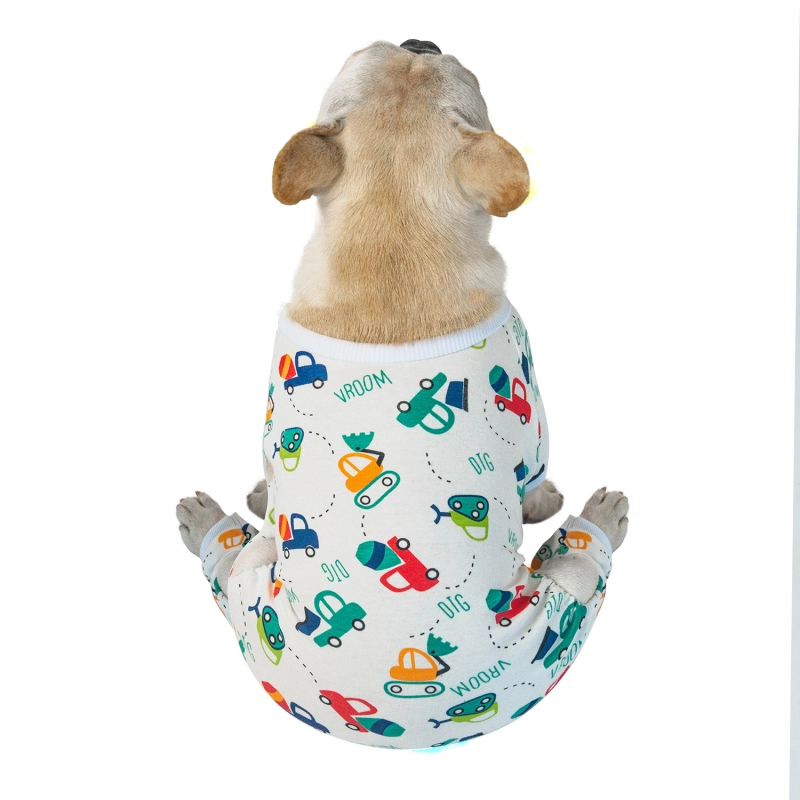 2 pack of Cotton Dog Pajamas - Dinosaur&amp;Car