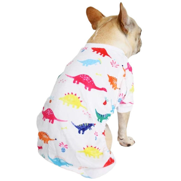 Colorful Dinosaur Dog Pajamas