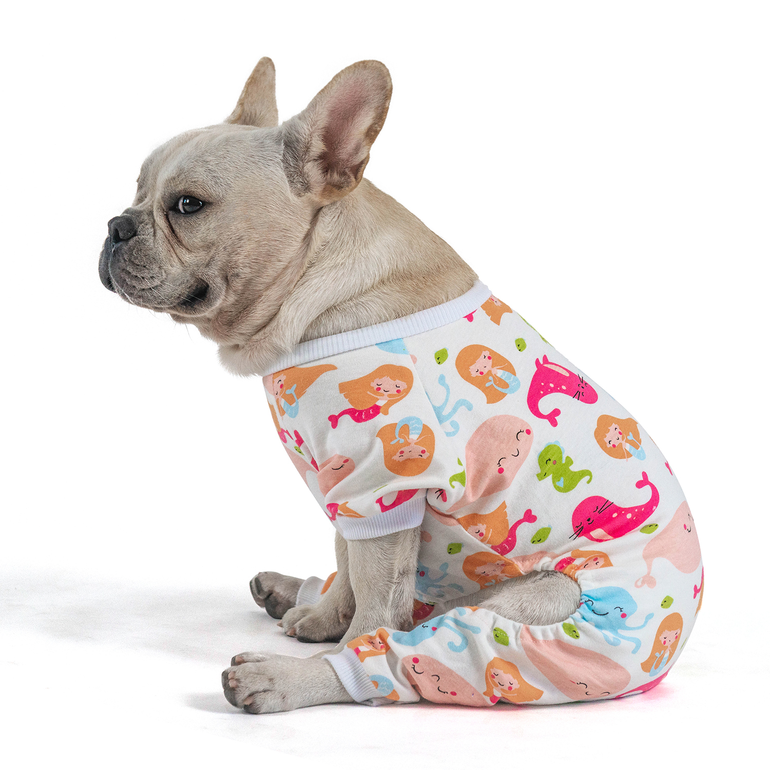 2 pack of Cotton Dog Pajamas - Strawberry&Mermaid