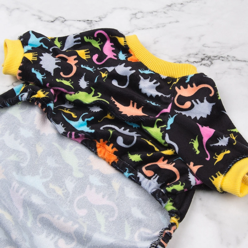 Black Dinosaur Dog Pajamas