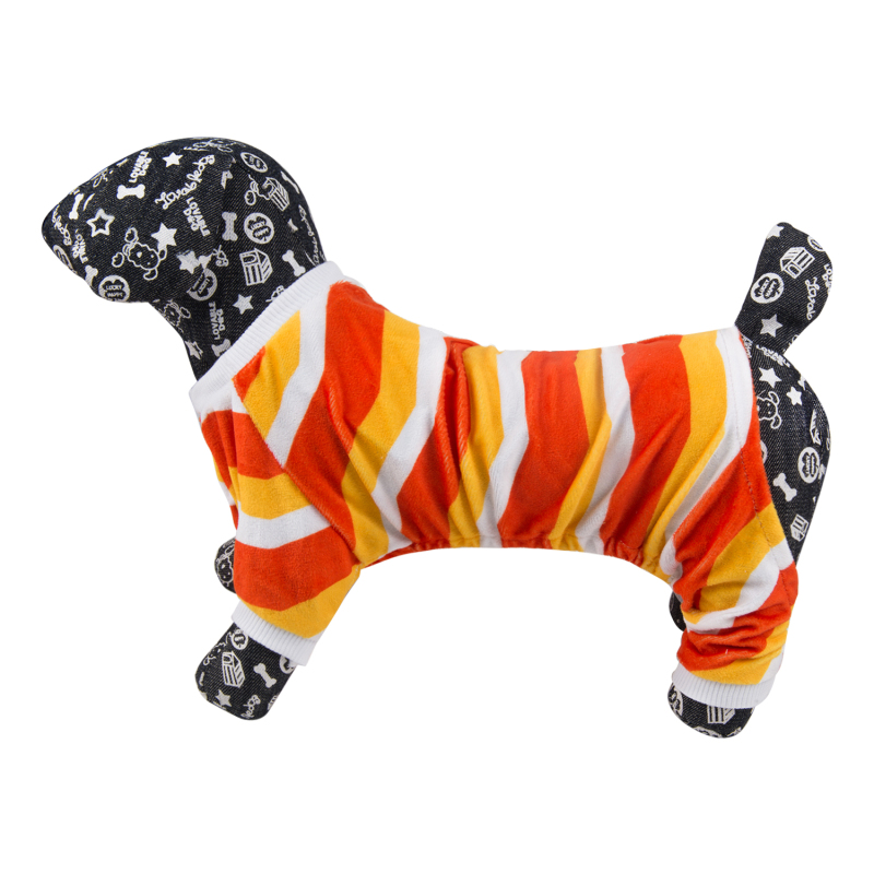 Orange&amp;Yellow Strip Dog Pajamas