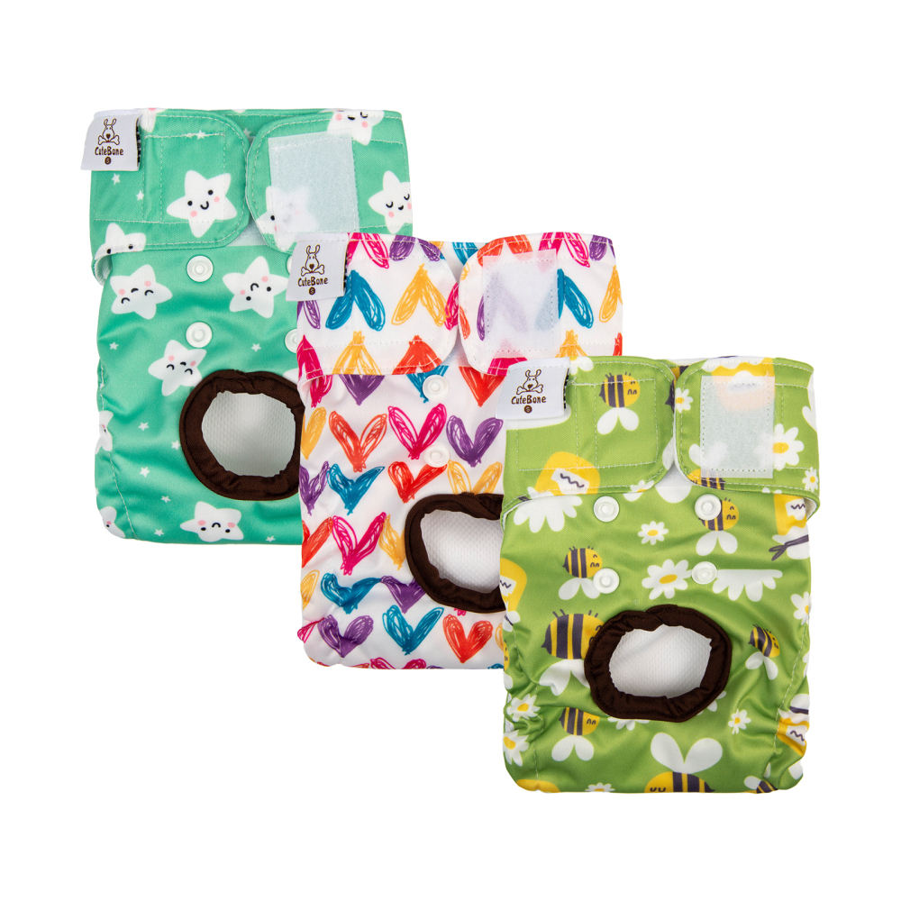 3 Pack Female Dog Diapers-Star&bee&love