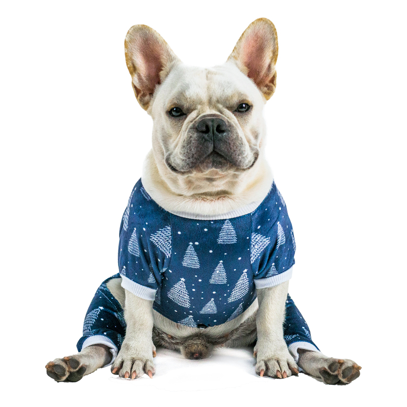 (Only Ship to US)Christmas Tree Dog Pajamas - Blue Color