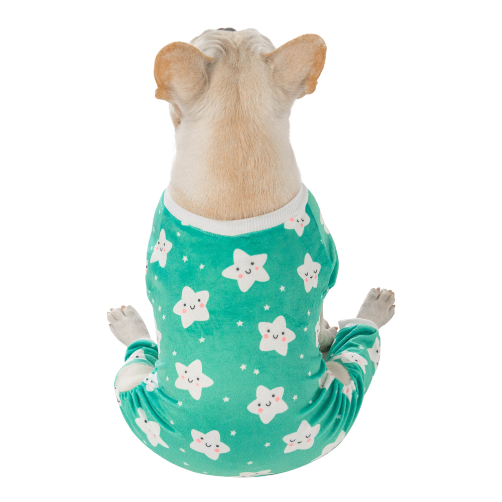 Green Star Pattern Dog Pajamas