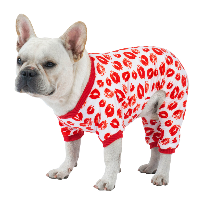 Sweet Kisses Pattern Dog Pajamas