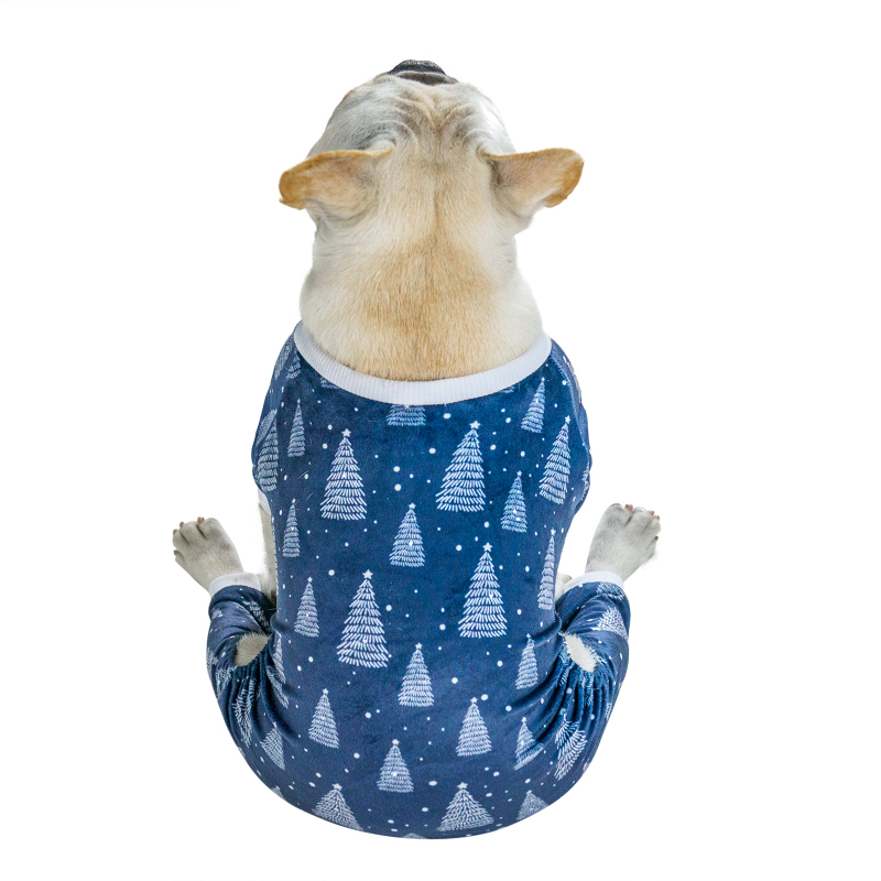 (Only Ship to US)Christmas Tree Dog Pajamas - Blue Color