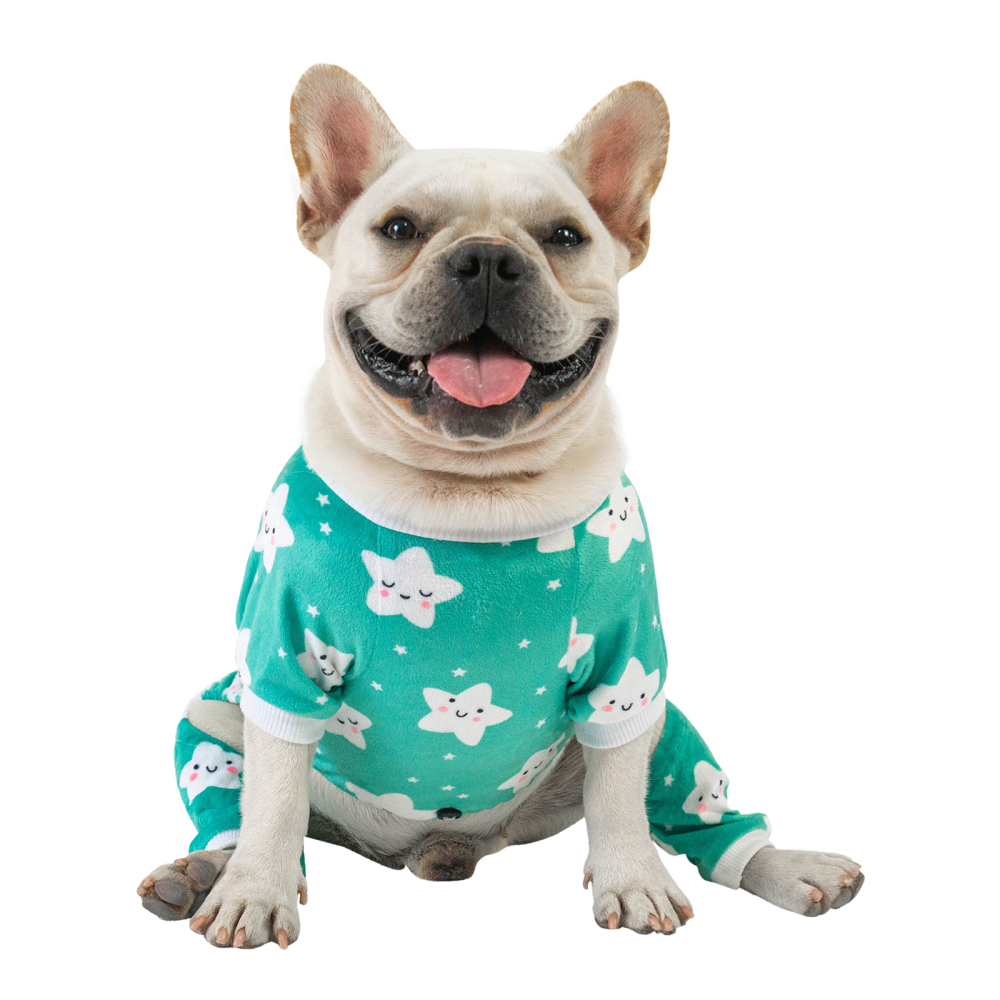 Green Star Pattern Dog Pajamas