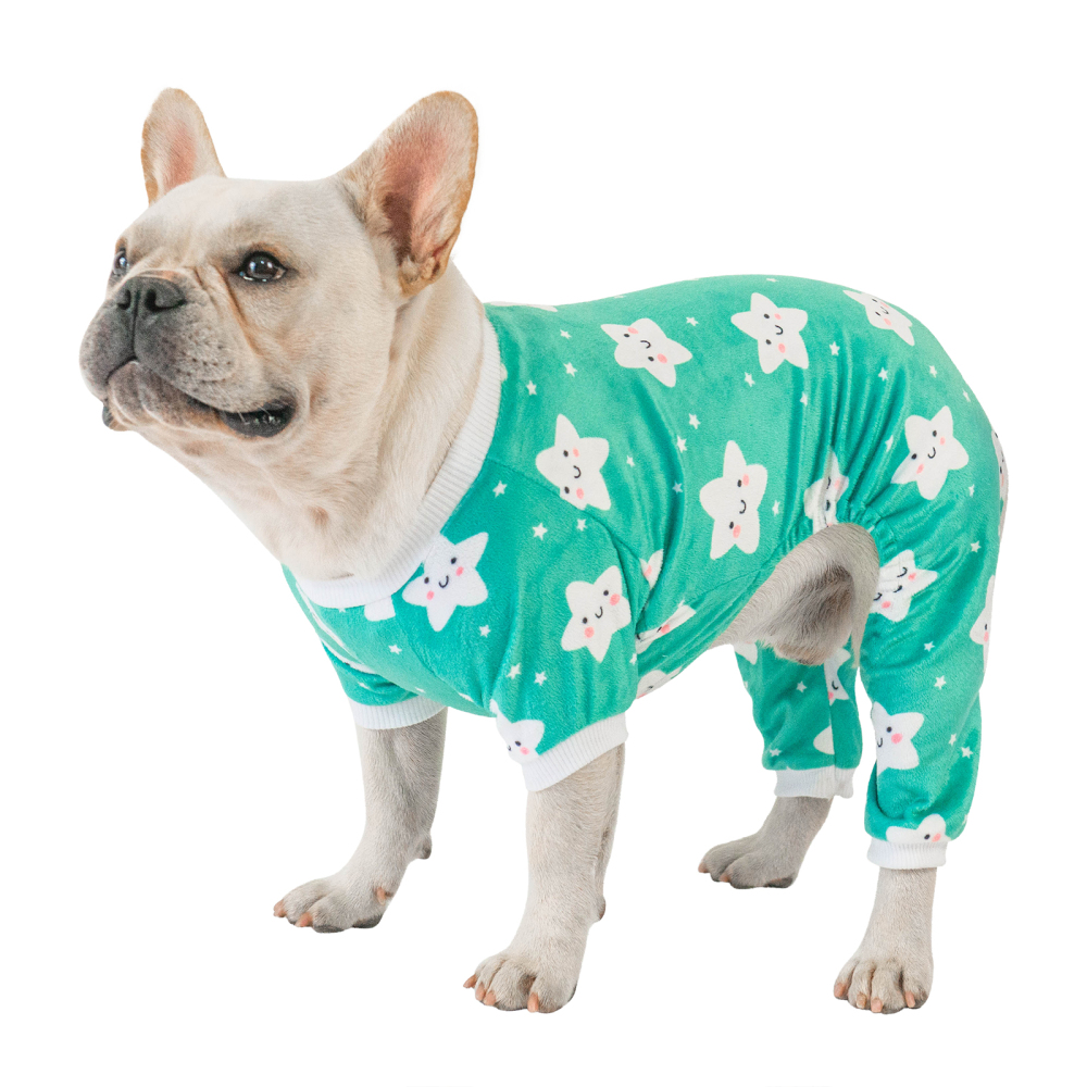 Green Star Pattern Dog Pajamas