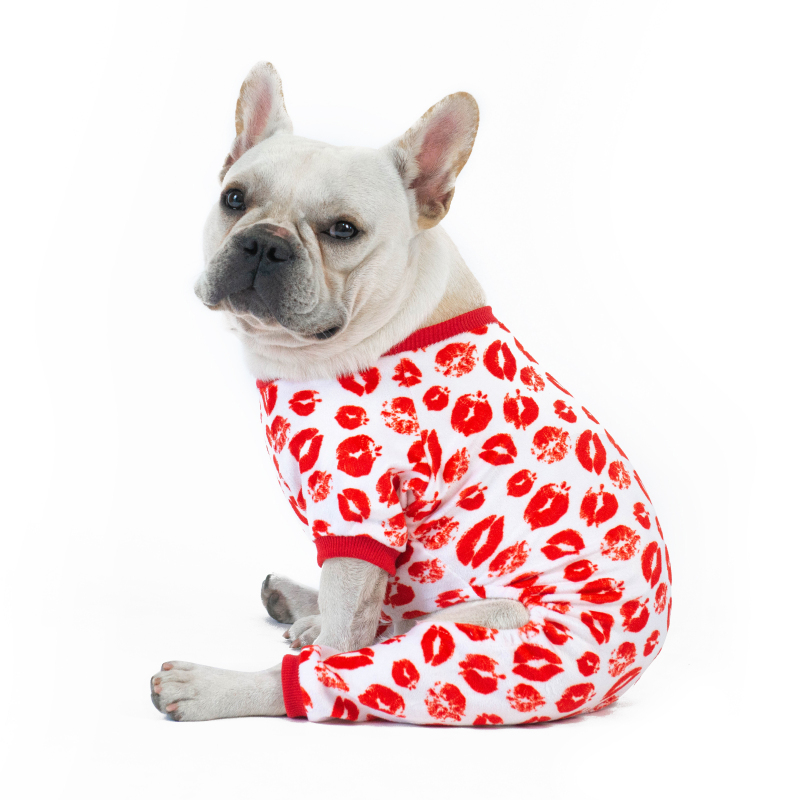 Sweet Kisses Pattern Dog Pajamas