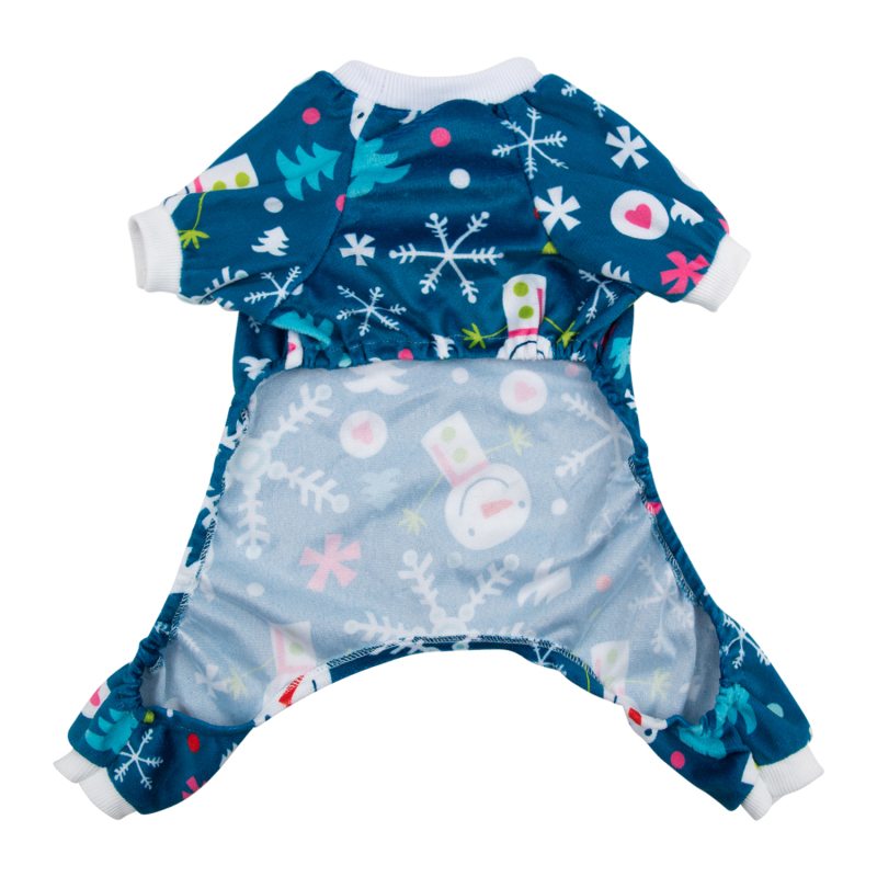 Christmas Snow Dog Pajamas-Blue