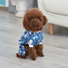 Christmas Snow Dog Pajamas-Blue