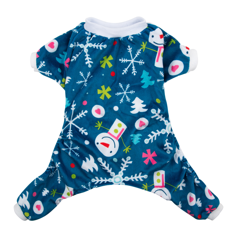 Christmas Snow Dog Pajamas-Blue