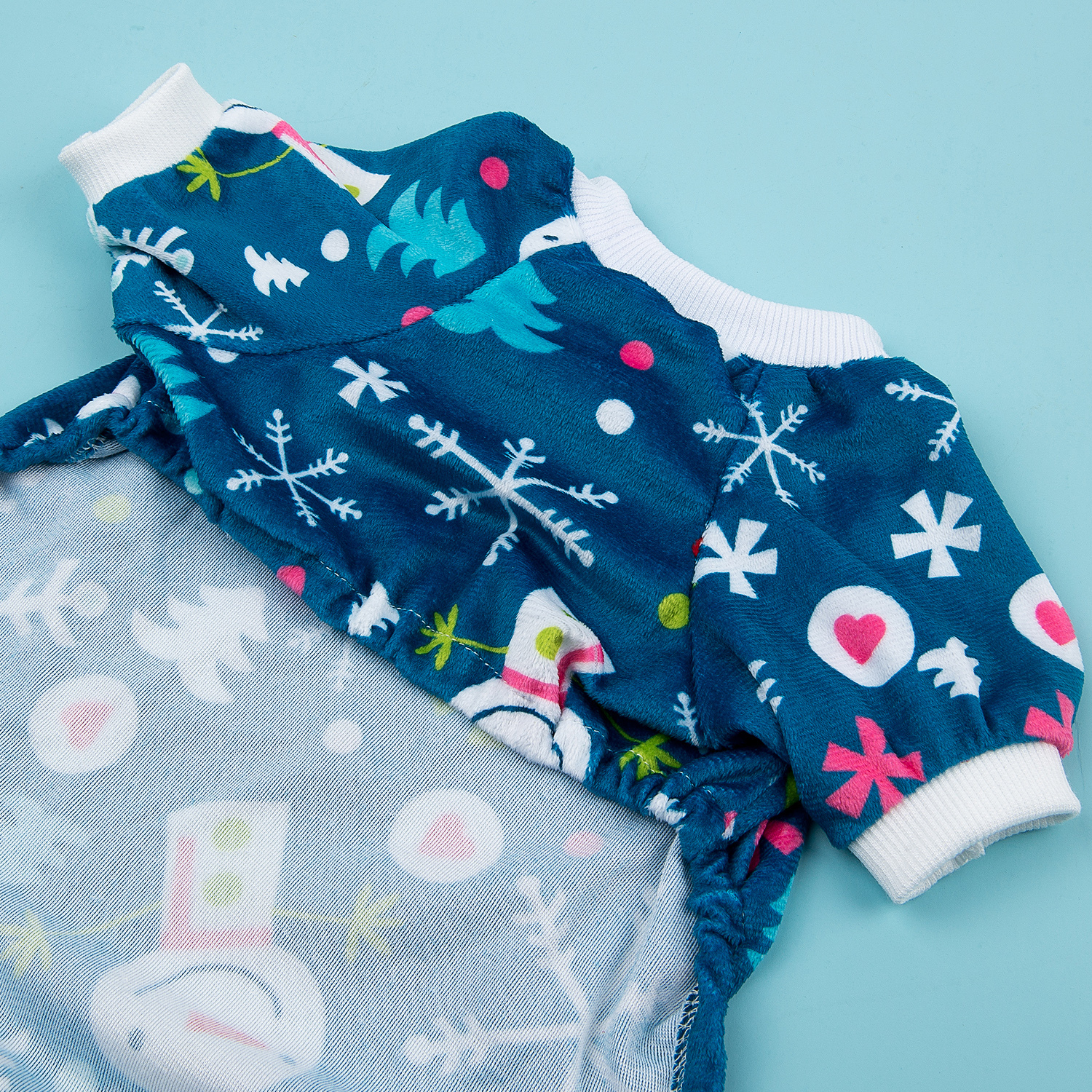 Christmas Snow Dog Pajamas-Blue