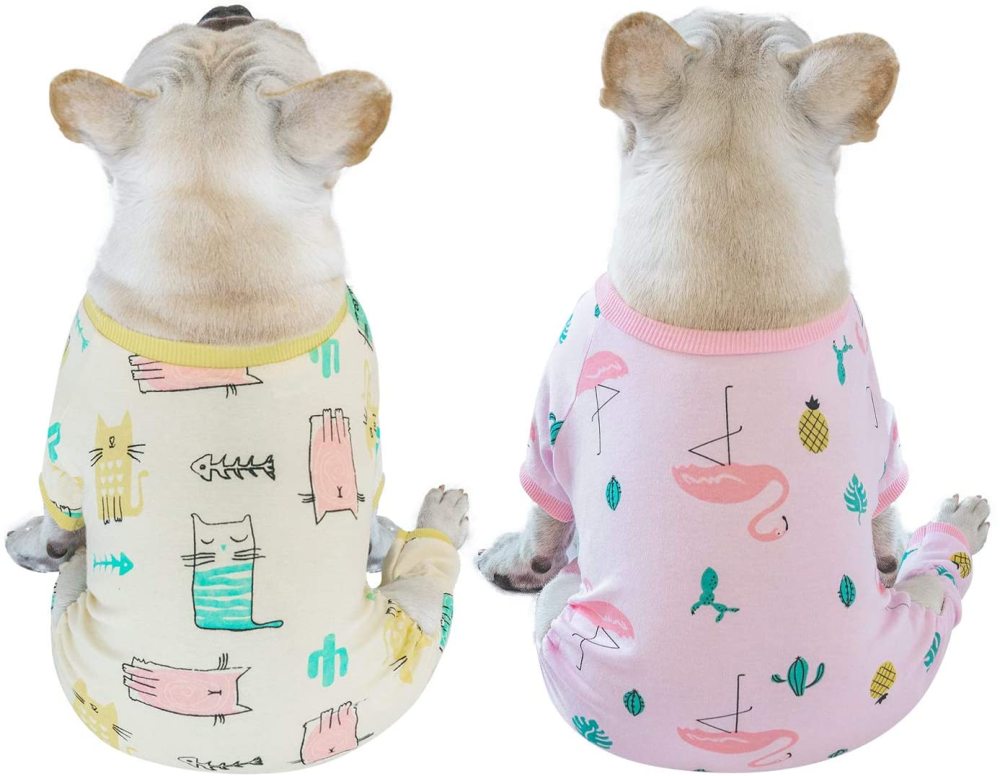 2 pack of Cotton Dog Pajamas - Flamingo&Cat