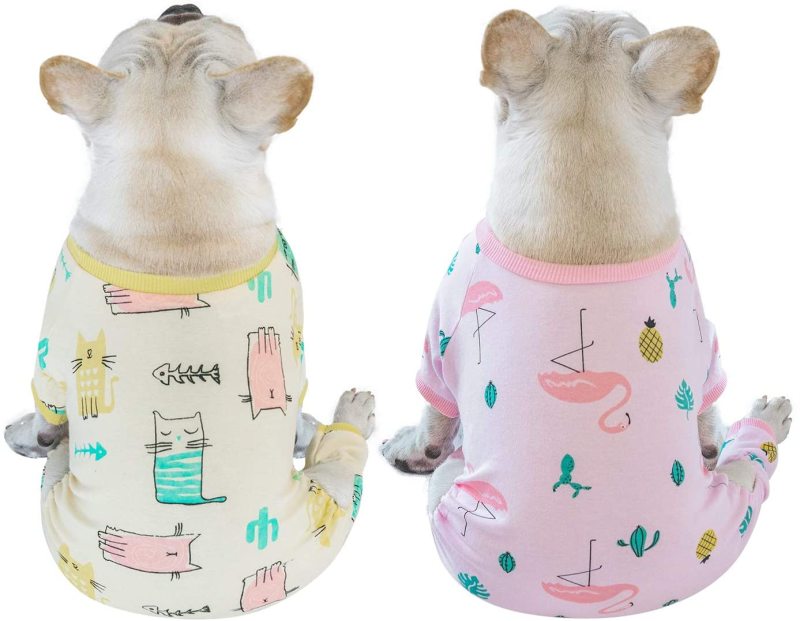 2 pack of Cotton Dog Pajamas - Flamingo&amp;Cat