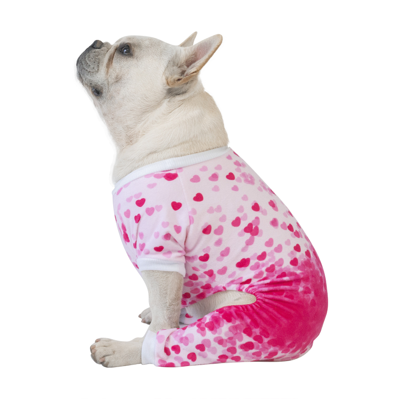 CuteBone Sweet Heart Pink  Dog Pajamas