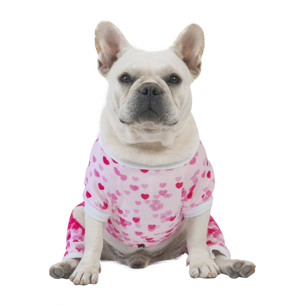 CuteBone Sweet Heart Pink  Dog Pajamas