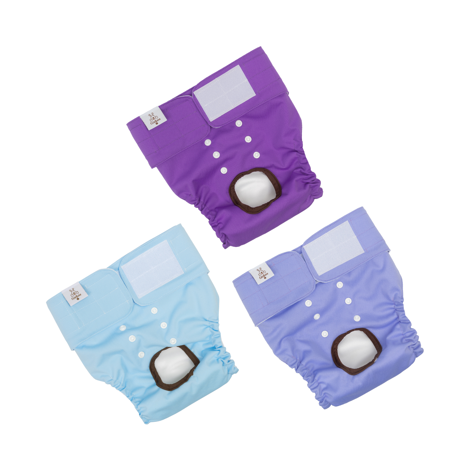 3 Pack Reusable Pure color Dog Diapers