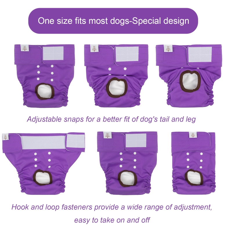 3 Pack Reusable Pure color Dog Diapers