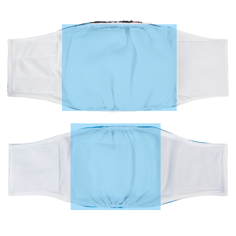 3pcs Washable Belly Bands for Male Dogs -- Space World