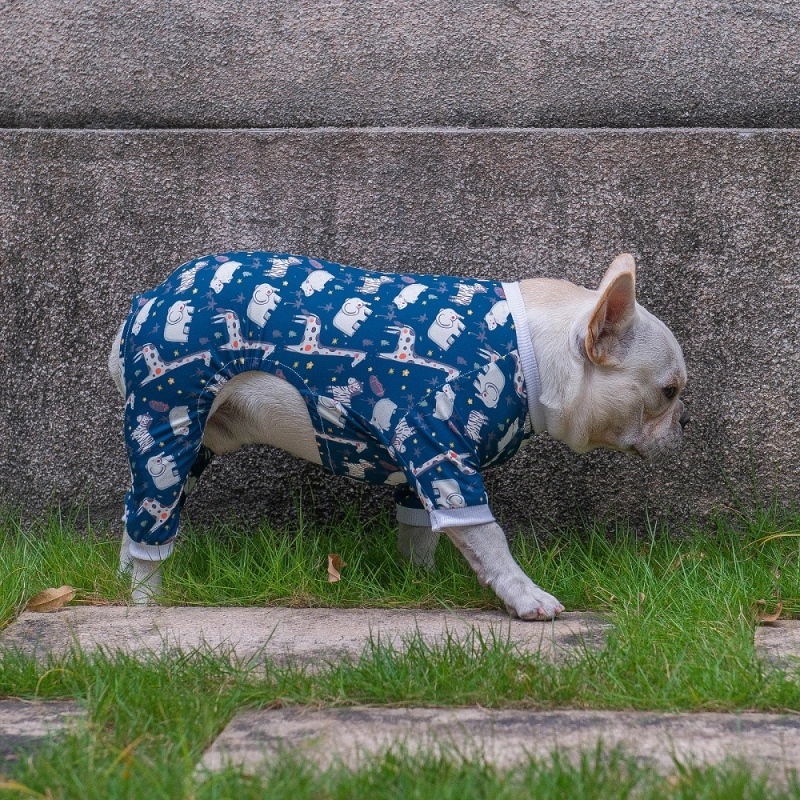 2 pack Cotton and Stretchy Dog Pajamas - Animals