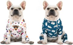 2 pack Cotton and Stretchy Dog Pajamas - Animals