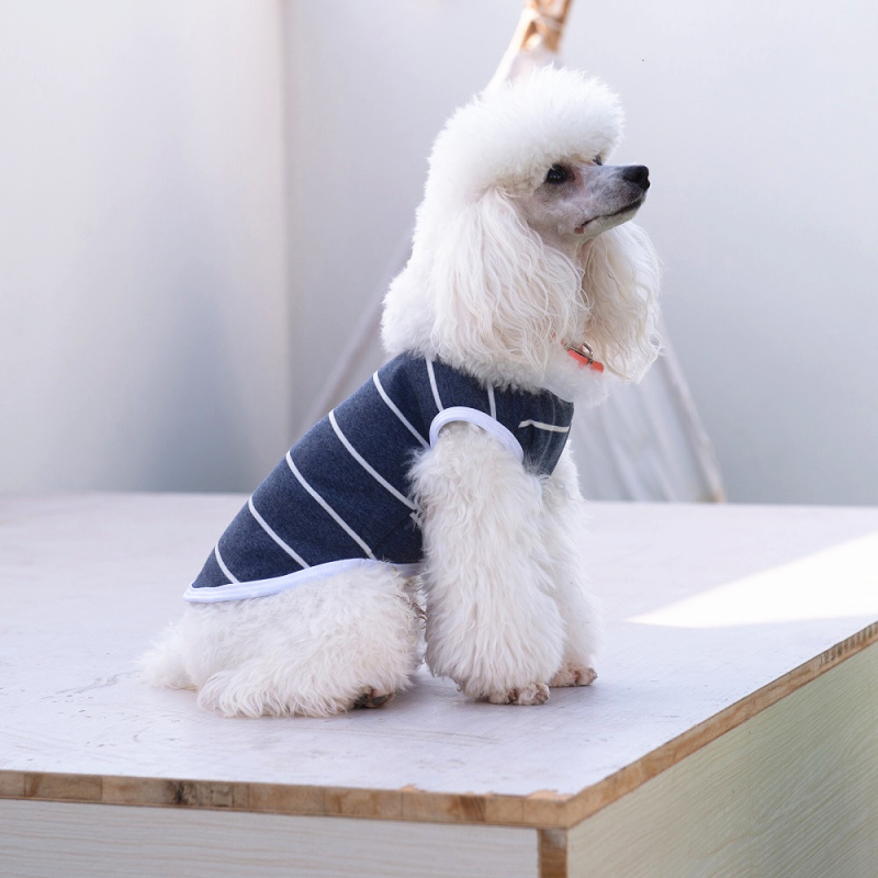 Black&amp;Grey Stripe Dog shirt