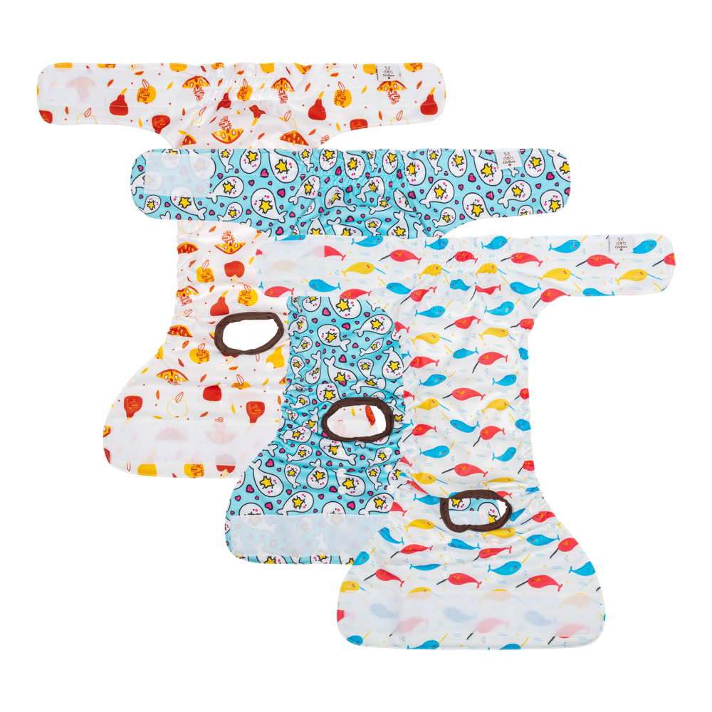 3 pack female dog diapers- Narwhals&Pizza