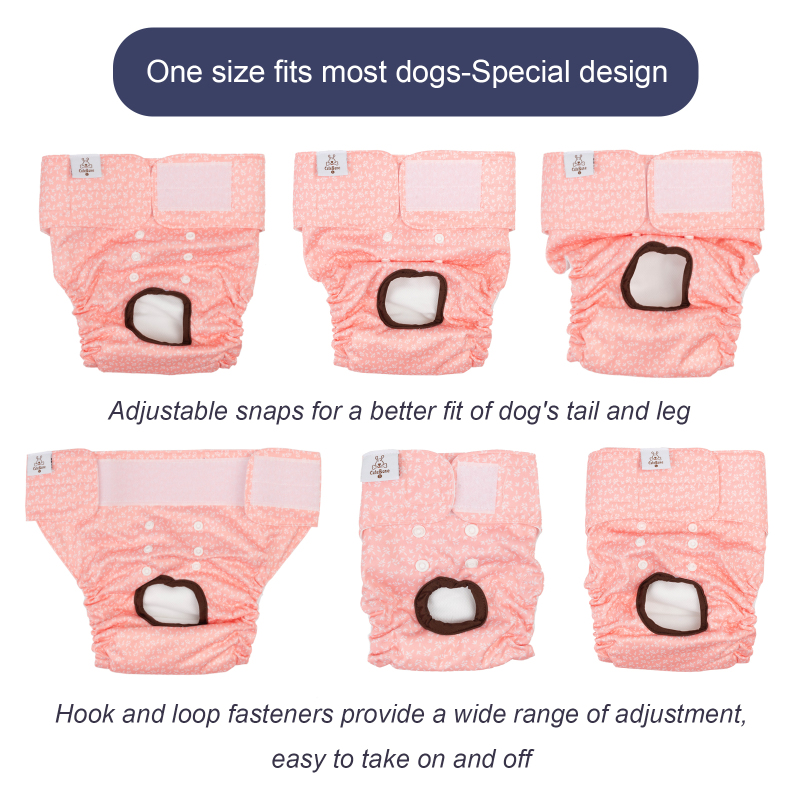 3 Pack Leaf Pattern Female Dog Diapers