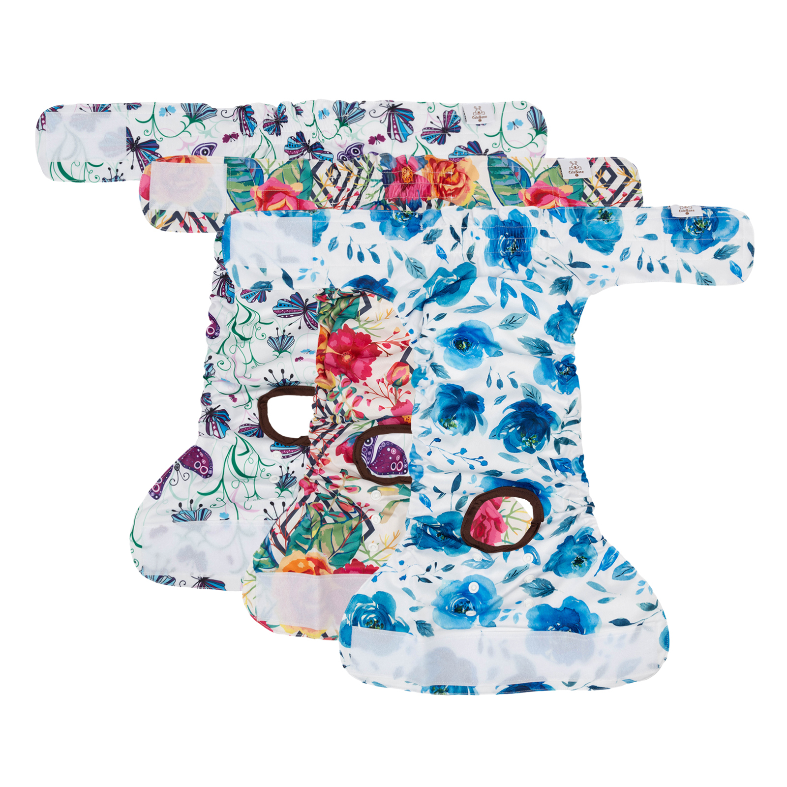 3 Pack Jungle Series Blue Female Dog Diapers
