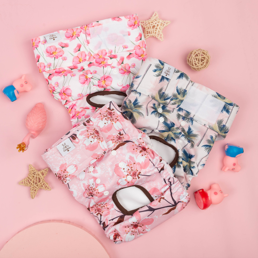 3 Pack Jungle Series Coconut Tree Female Dog Diapers