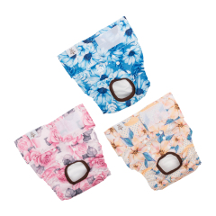 3 Pack Female Dog Diapers-Blue&Pink&Yellow Floral