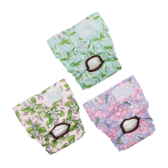3 Pack Jungle Series Female Dog Diapers-3#Floral