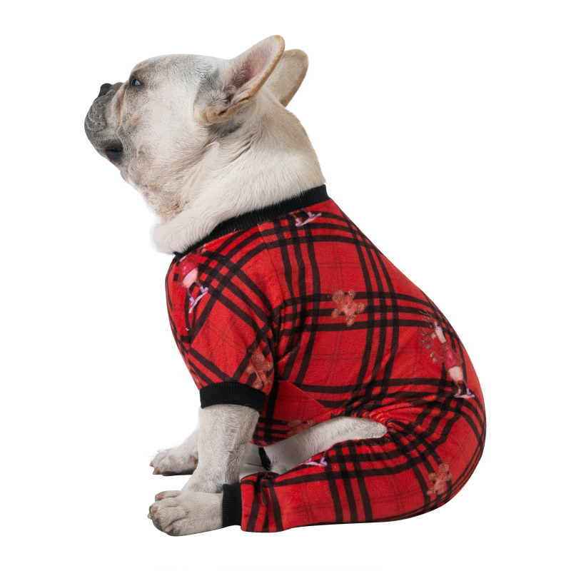 Christmas Buffalo Plaid Pajamas Sweater Gifts for Small Dogs Clothes