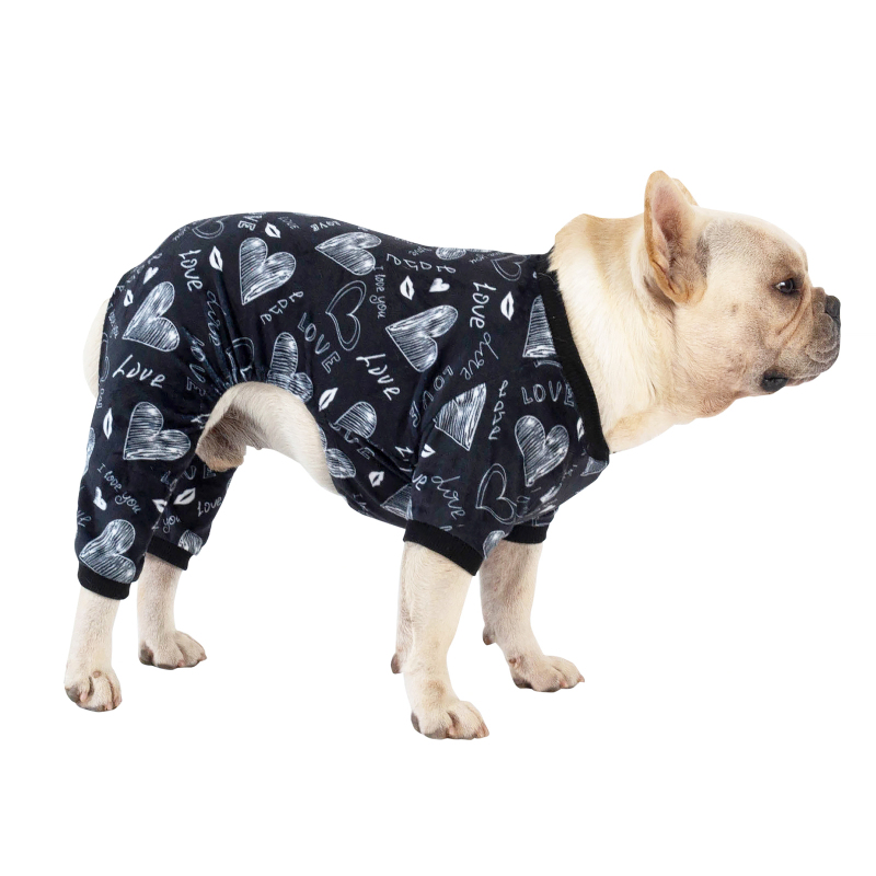 Winter Dog Pajamas Love Pattern