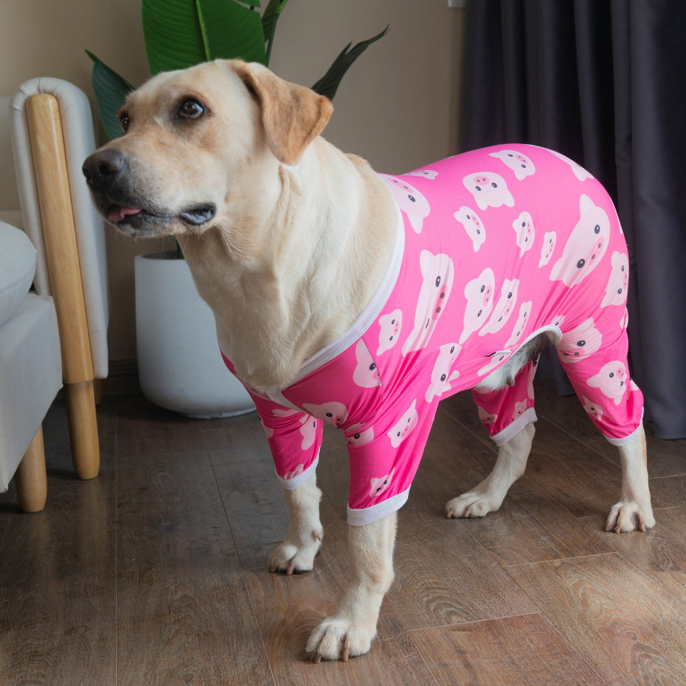 CuteBone Dog Pajamas Stretchy Clothes for Medium/Large Sized Dogs Boys and Girls