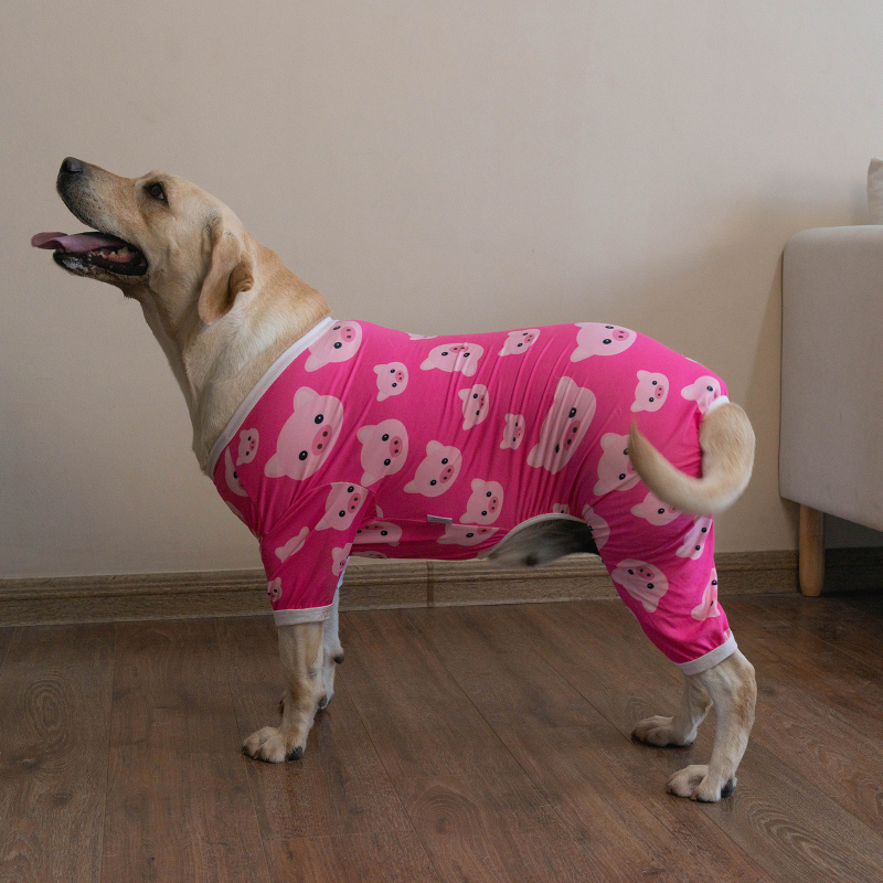 CuteBone Dog Pajamas Stretchy Clothes for Medium/Large Sized Dogs Boys and Girls