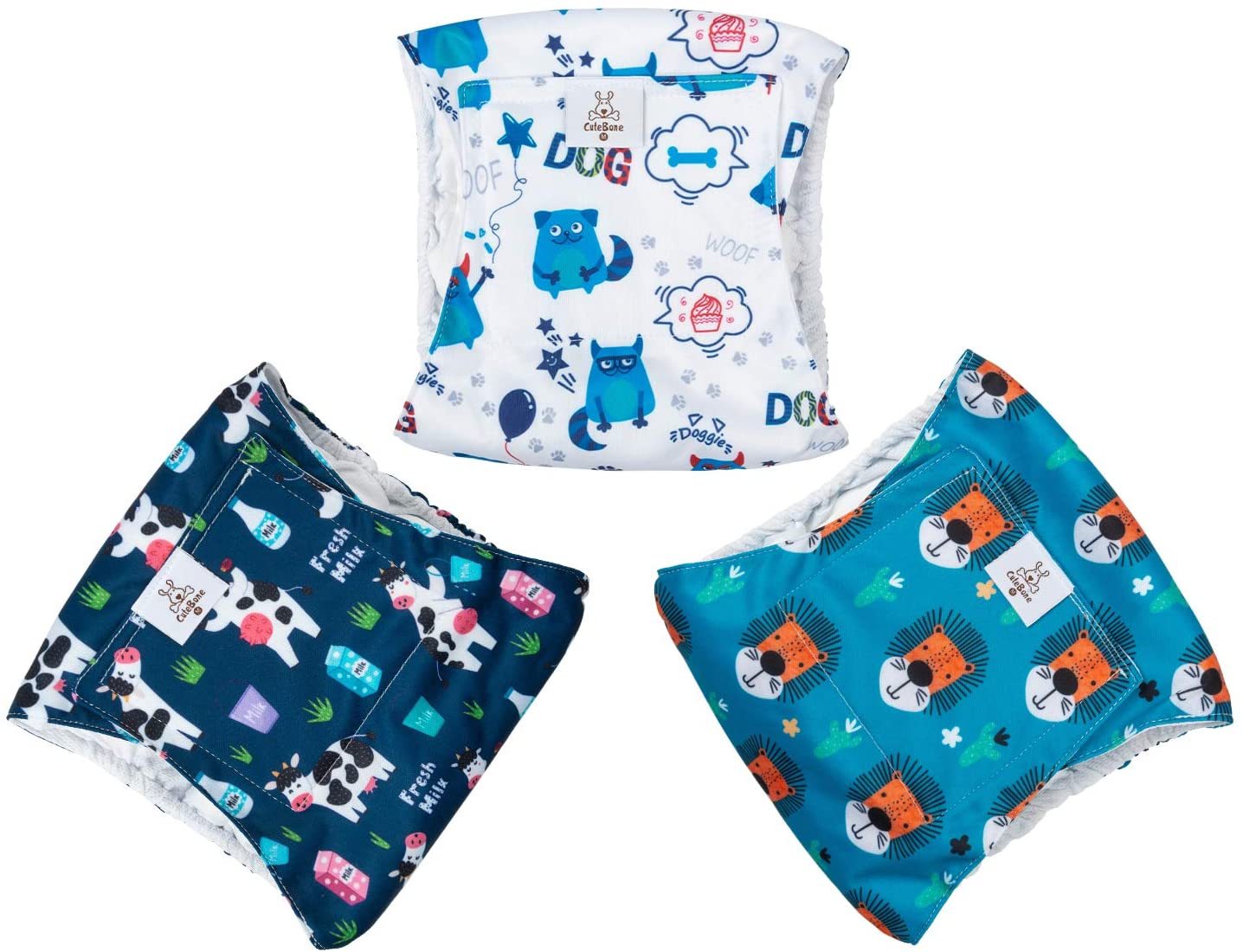 Male Dog Diapers Belly Bands 3 Pack for Male Dogs Wraps Washable Doggie Pants
