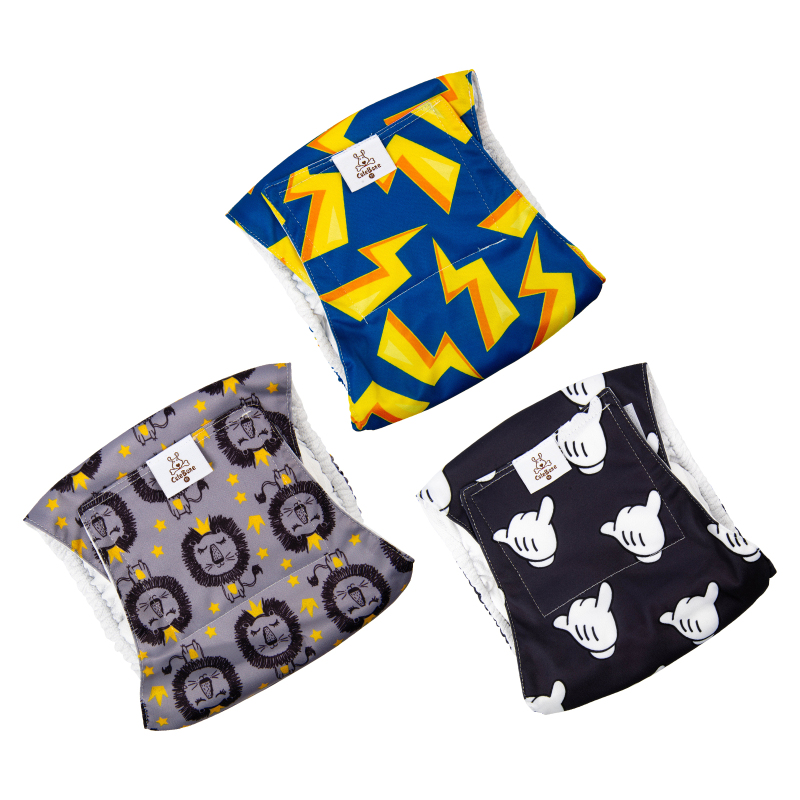 Male Dog Diapers Belly Bands 3 Pack for Male Dogs Wraps Washable Doggie Pants