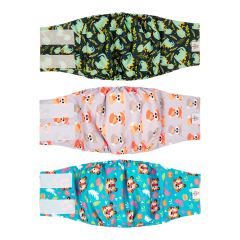 Male Dog Diapers Belly Bands 3 Pack for Male Dogs Wraps Washable Doggie Pants