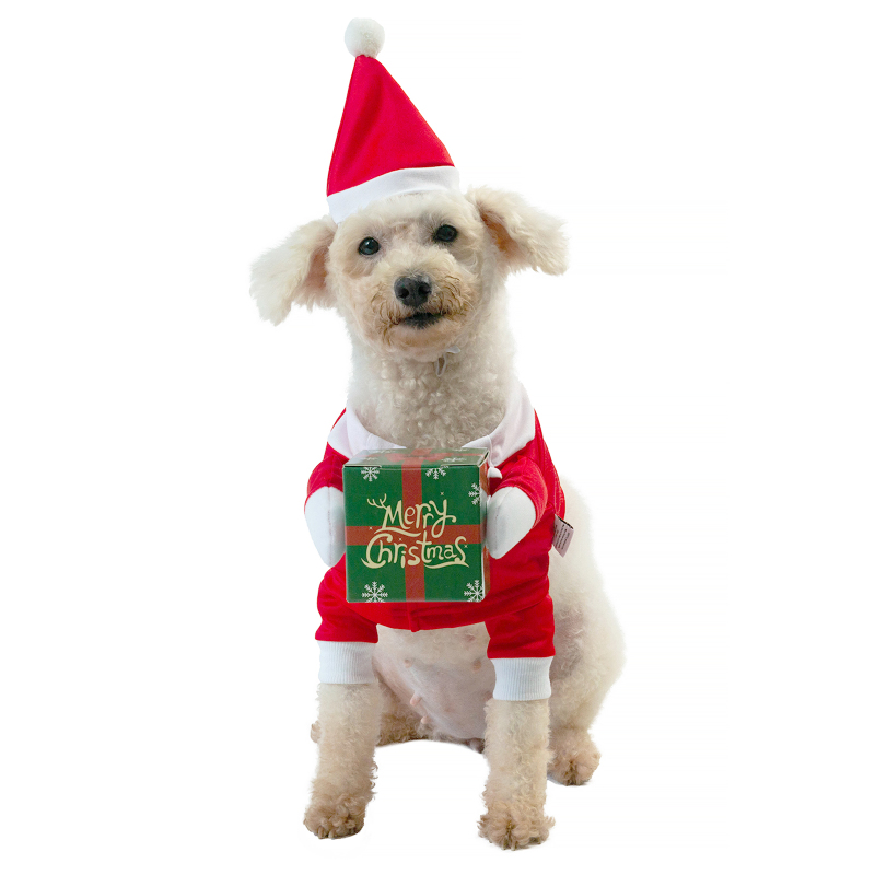 CuteBone Christmas Dog Pajamas Costumes Cute Pjs Pet Clothes Winter Holiday Outfit Shirt for Doggie Onesies